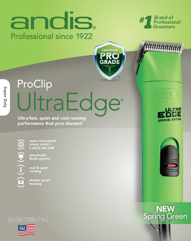 Andis Professional UltraEdge Clipper # 22585 SPRING GREEN ProClip AGC2 Two-Speed