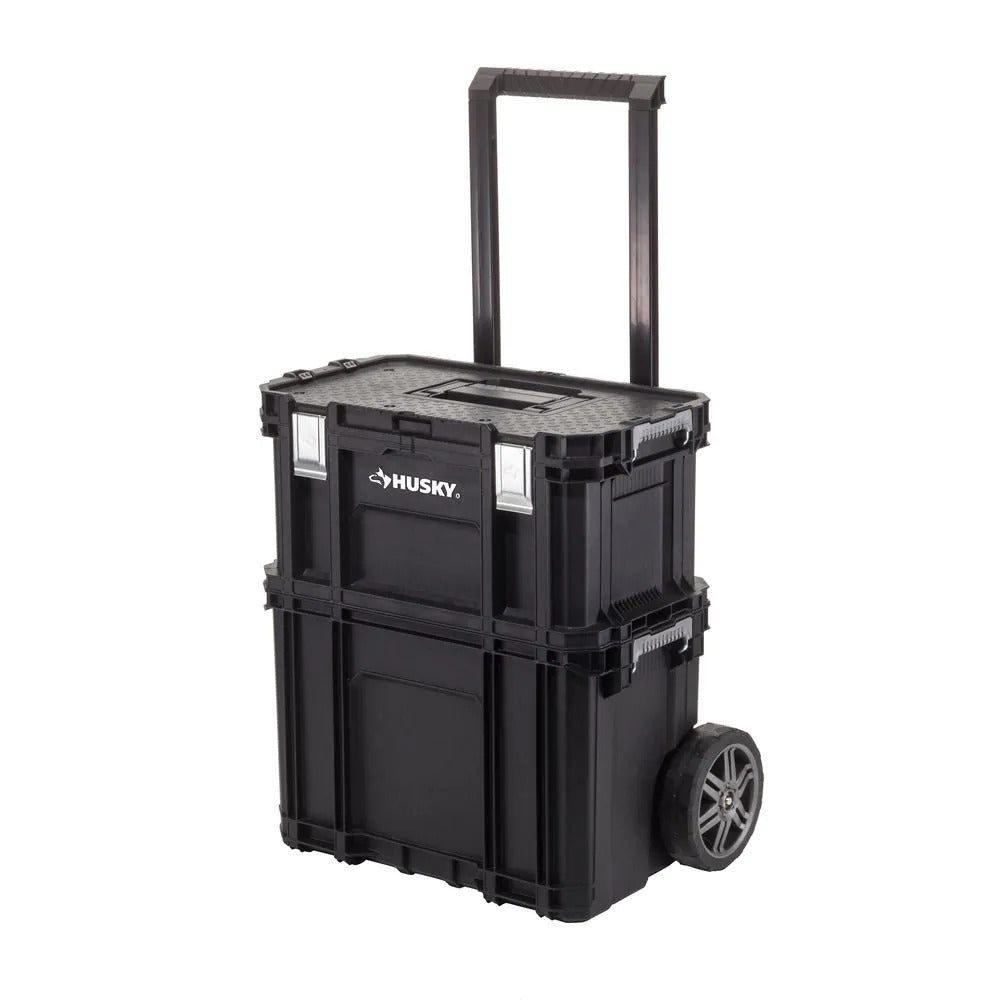 22 in Portable Rolling Tool Box on Wheels Cart Part Organizer Storage Bin