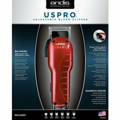 Andis US-Pro Advanced Grooming Kit Clipper for Men Taper Trimmer (Red) 66220