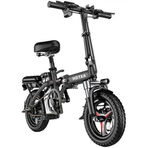 &amp; CLEARANCE Folding Electric Bike, 250W Electric Bike Suitable for Adults and Teenagers Removable Battery Fat Tire Electric Bike Beach Snow Bicycle, Best Fathers Mothers Lovers (Black)