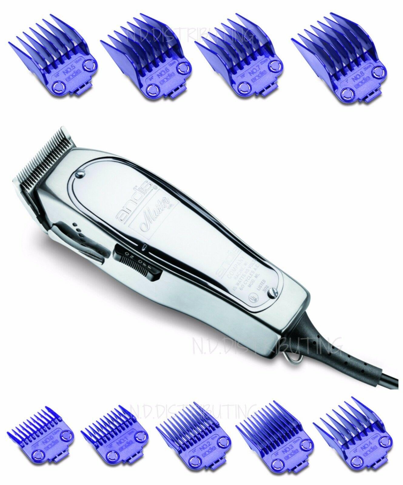 Andis Master ML Clipper 1557 + 9 pack Nano DOUBLE MAGNET Comb Set #01410 #01415