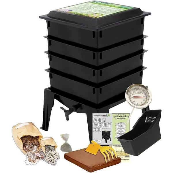 360 Black US Made Composting System for Recycling Food Waste at Home