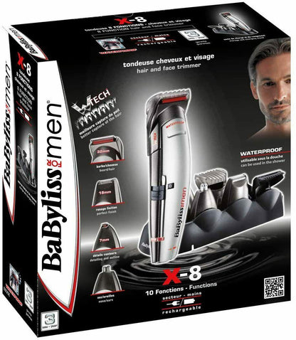 BaByliss Multigroom 8 on 1 E835e Trimmer Hair Beard Body Nose and Ears