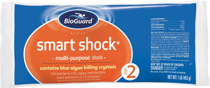 24 Pack BioGuard Smart Shock 1lb with Swimming Pool Care Log Book