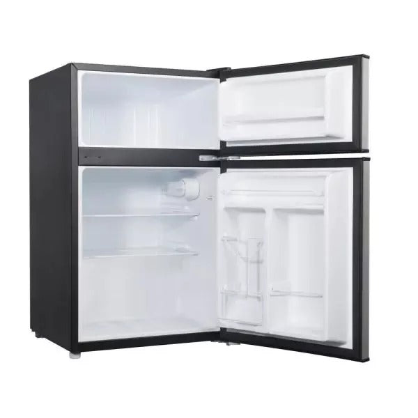 31 cu ft Mini Refrigerator in Stainless Steel with Dual Door True Freezer