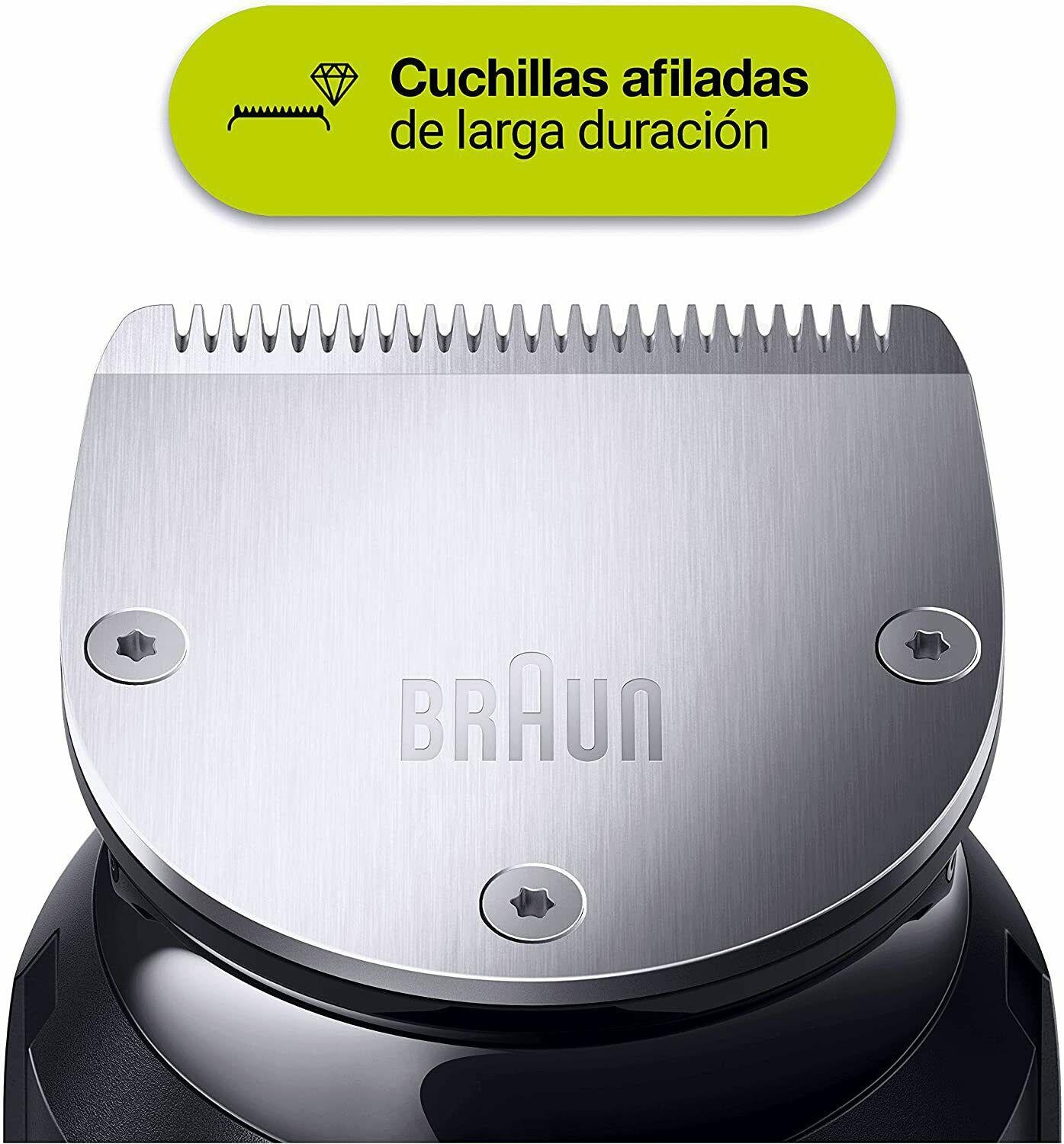 Braun Beard Trimmer BT7240 Cordless Rechargeable Hair Clipper Lightly