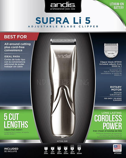 Andis Supra Li 5 Adjustable Blade Clipper 73500