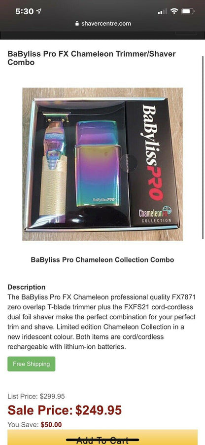 Babyliss Pro ChameleonFX collection FXHOLPK21