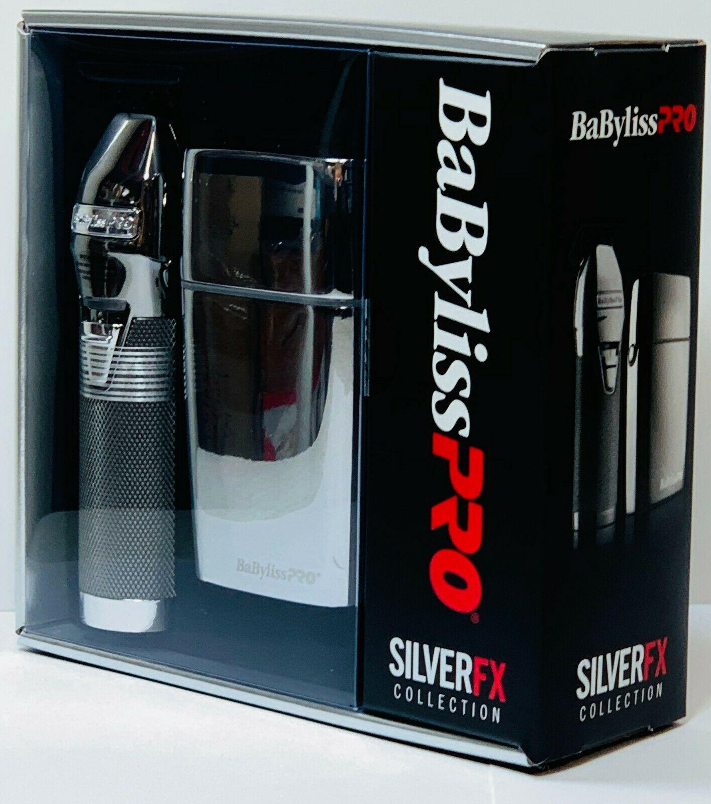 BaByliss Pro SilverFX Collection Skeleton Outliner & Double Foil Shaver Combo