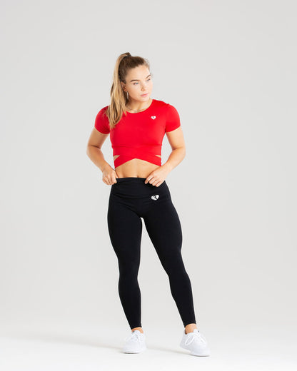 True Tie Crop Top | Red