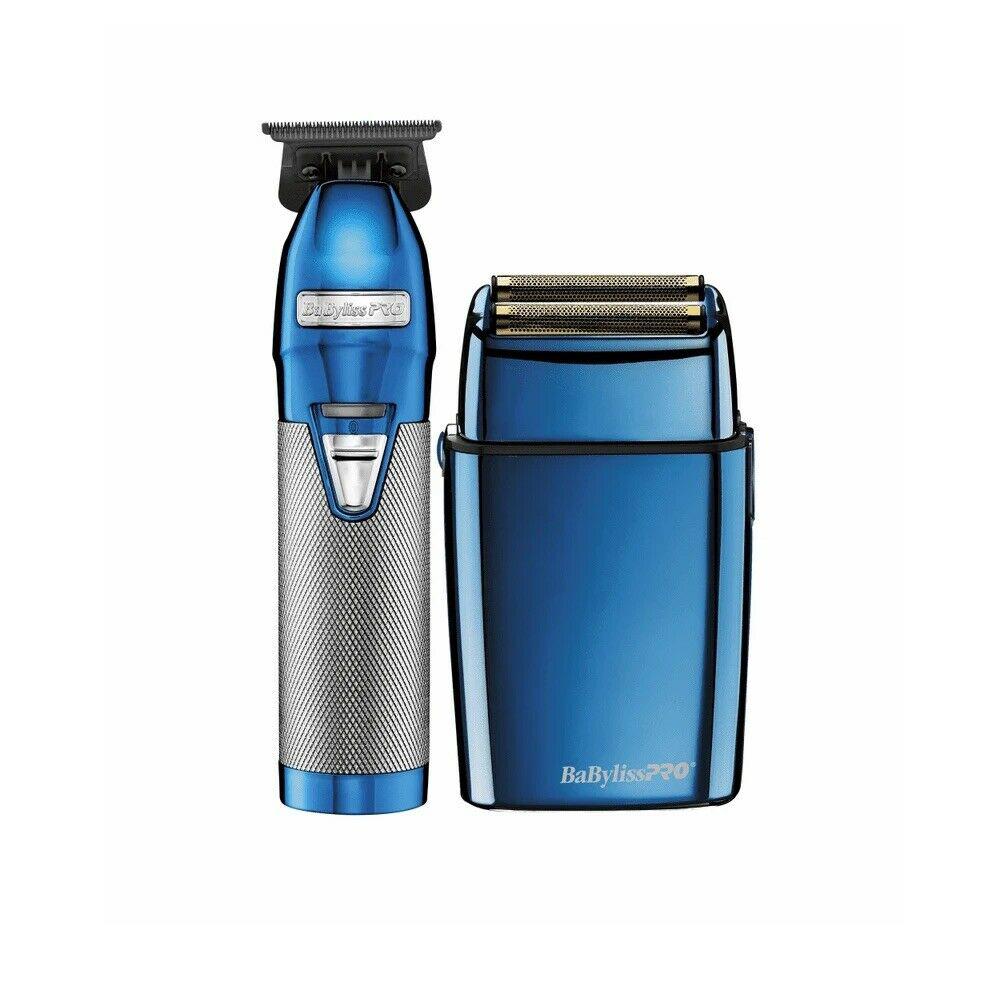 Babyliss Pro BlueFX Metal Skeleton Outlining Cordless Trimmer & Shaver Combo