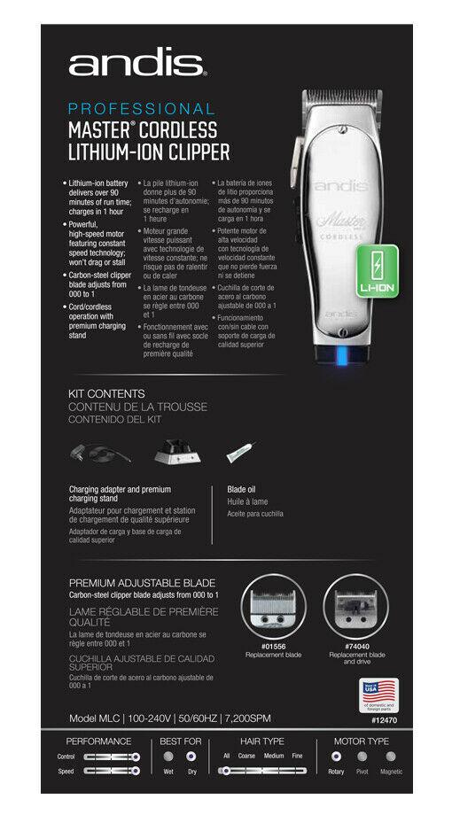 Andis  Cordless Clipper - 12470