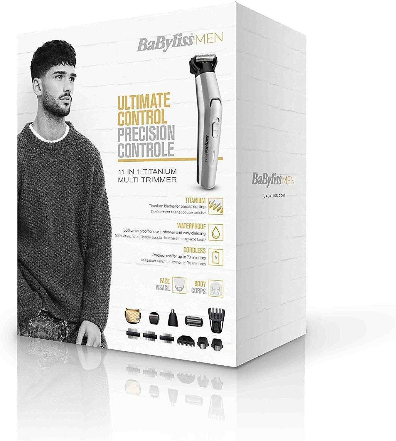 Babylissmen Clipper 120 in 1 MT861E Body and Beard Without Cable 70 Min