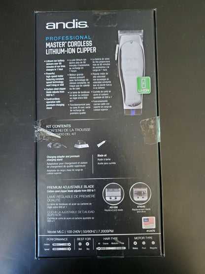 Andis Professional Master Cordless Lithium-Ion Clipper - New