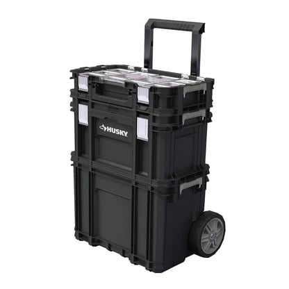 22 in Portable Rolling Tool Box on Wheels Cart Part Organizer Storage Bin